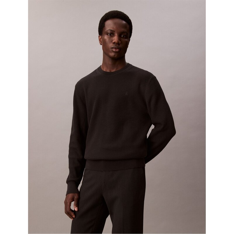 カルバンクライン メンズ アウター 編み物・プルオーバー Calvin Klein Jeans CKJ Jumper 錫53 Black 黒いこと