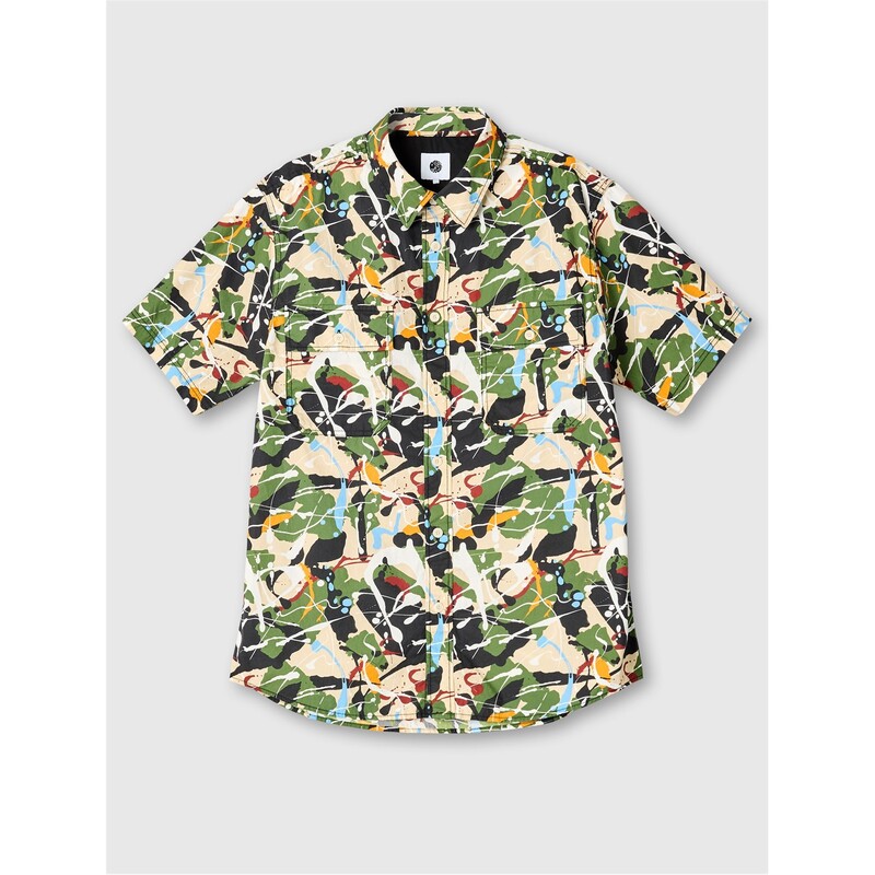 プレティグリーン メンズ トップス シャツ Pretty Green PG Convergence SS Sn53 Multi マルチカラー