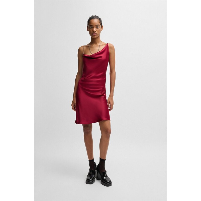 フューゴ レディース トップス ワンピース ミニワンピース ミニ Hugo Kastilla-1 10263720 01 Mini Dress Womens Black ブラック