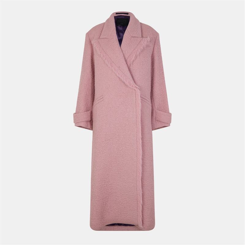 ボス レディース アウター ジャケット・ブルゾン コート キャップ Boss Captina 10263968 01 Overcoat Womens Light/Pink ピンク