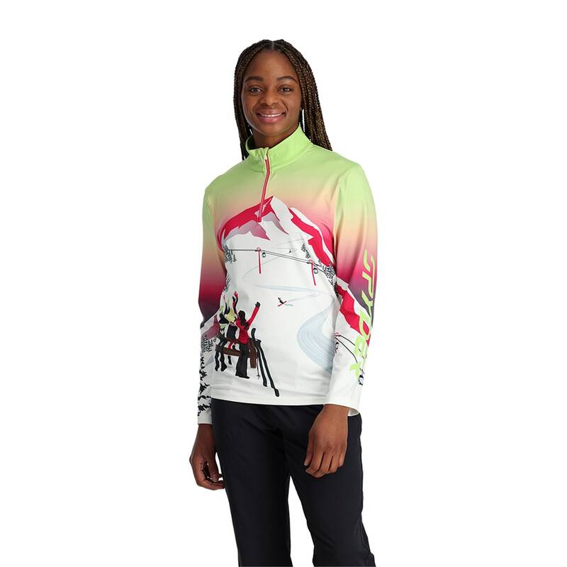 スパイダー レディース アウター パーカー・スウェット Spyder Sunset Flc Ld51 Lime Ice ライム｜ReVida 店