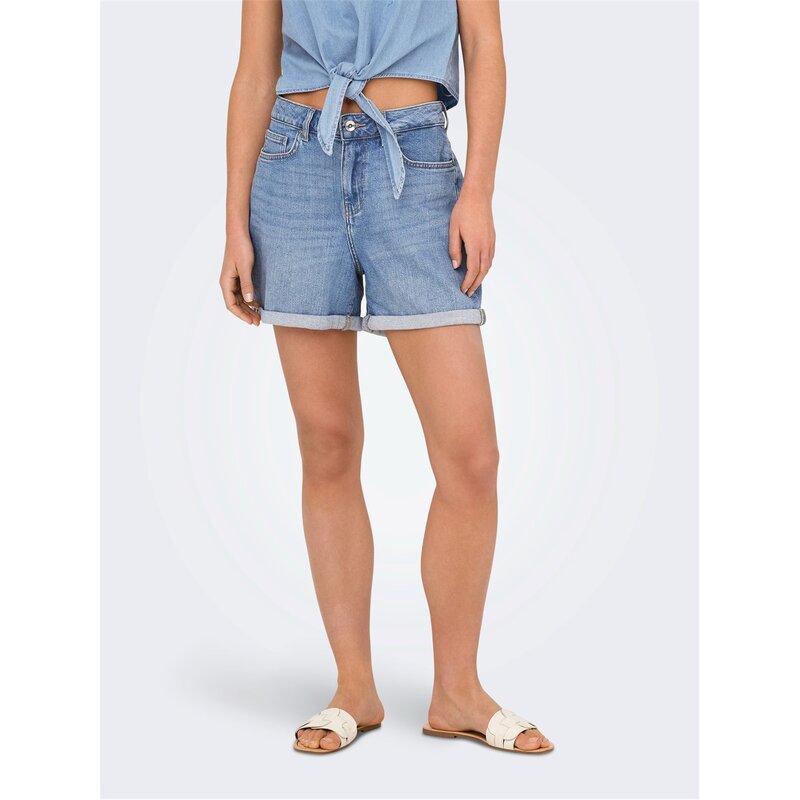 オンリー レディース ボトムス ハーフパンツ・ショーツ デニム Only Denim Short Ld53 Mid Blue ブルー