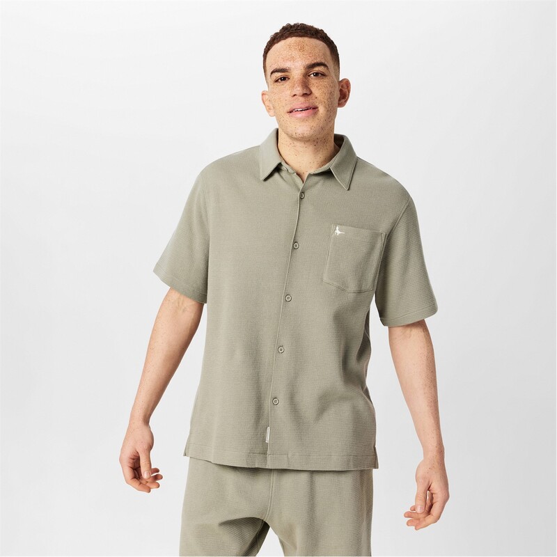 ジャック ウィルス メンズ トップス シャツ Jack Wills Waffle Shirt Silver Sage セージ 7,796円