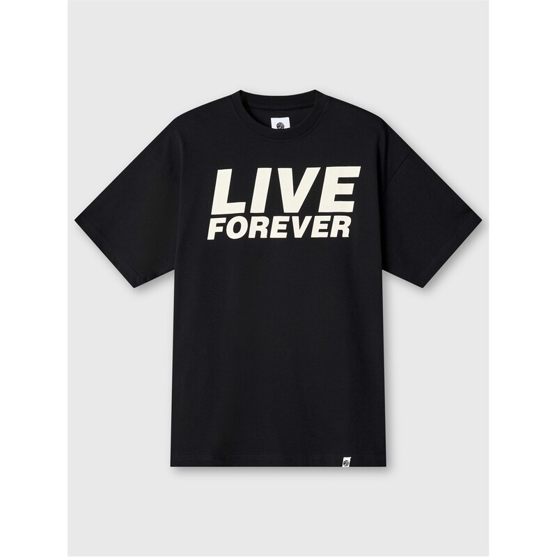 プレティグリーン メンズ トップス Tシャツ Pretty Green PG Live Forever Tour Sn53 Black ブラック|ReVida 店