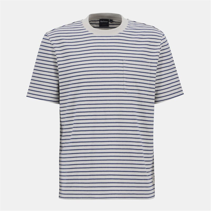 バブアー メンズ トップス Tシャツ Barbour Frensham Striped T-Shirt Oatmeal オートミール