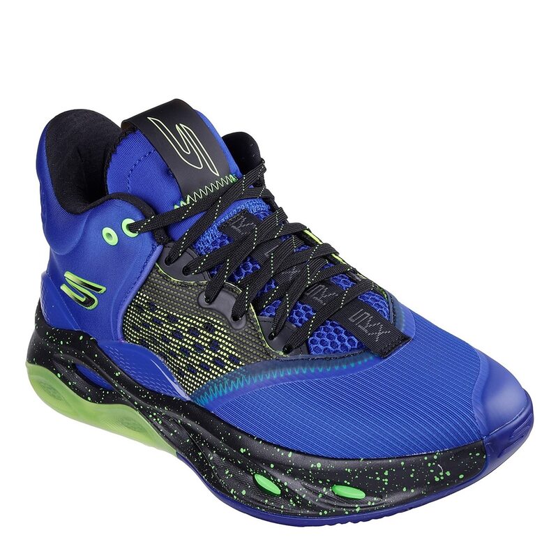 スケッチャーズ メンズ シューズ スニーカー メッシュ Skechers Durable Stability Mesh Comfort Coll Low-Top Trainers Mens Blue/Black 黒いこと