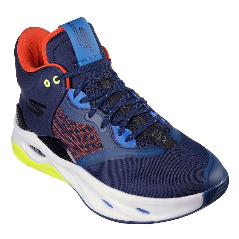スケッチャーズ メンズ シューズ スニーカー メッシュ Skechers Durable Stability Mesh Comfort Coll Low-Top Trainers Mens Navy/Multi 米国海軍