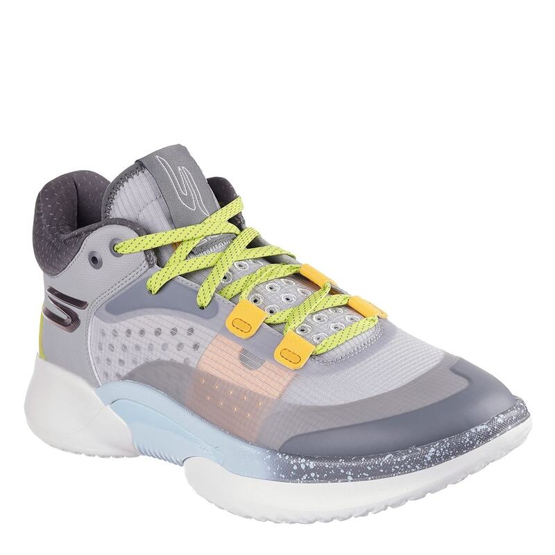 スケッチャーズ メンズ シューズ スニーカー Skechers Basketball SKX Resagrip Trainers Mens Grey/White ホワイト|ReVida 店