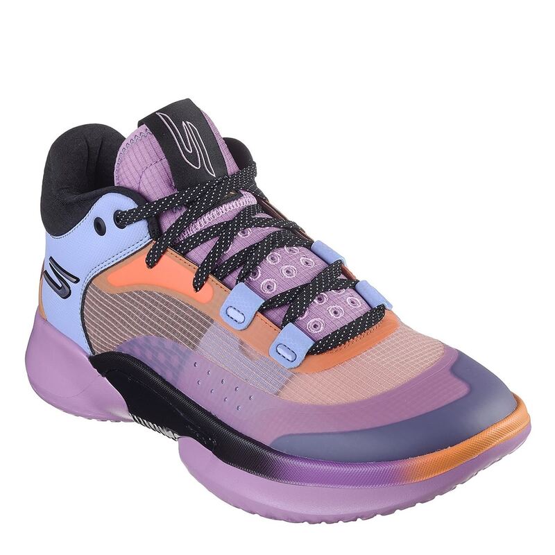 スケッチャーズ メンズ シューズ スニーカー Skechers Basketball SKX Resagrip Trainers Mens Purple/Orange オレンジ色