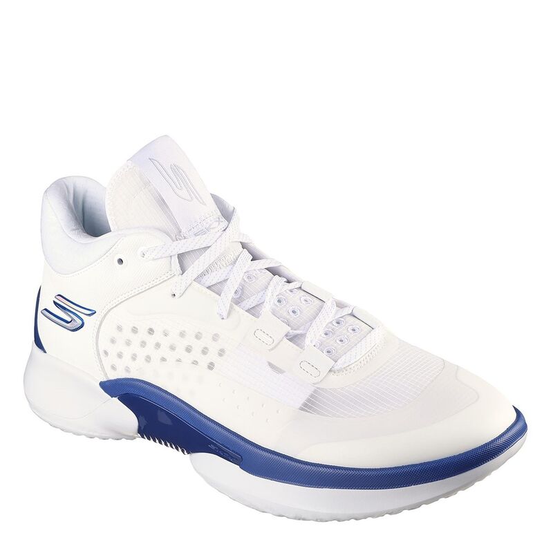 スケッチャーズ メンズ シューズ スニーカー Skechers Basketball SKX Resagrip Trainers Mens White/Blue 白いこと