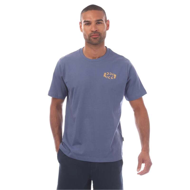 ニッチェ ロンドン メンズ トップス Tシャツ ロゴ Nicce Tanetta Logo T-Shirt Blue ブルー