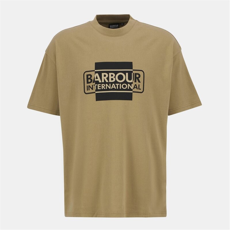 バブアー メンズ トップス Tシャツ 半袖 コットン Barbour International short-sleeved cotton divide t-shirt Trench