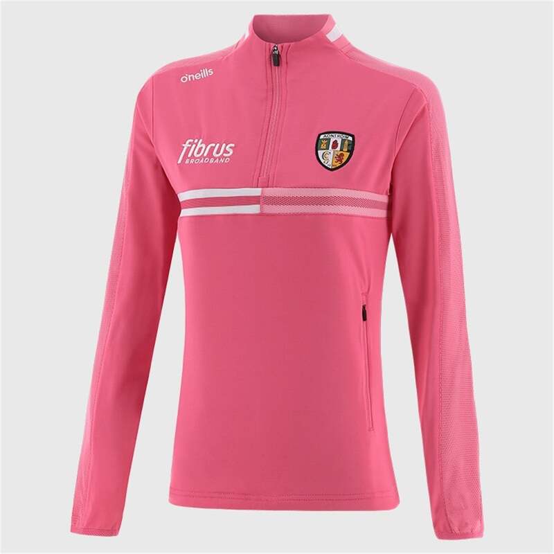 オニール レディース アウター パーカー・スウェット ハーフジップ ONeills Antrim Nepal Half Zip Top Ladies Pink/Pink/White 白いこと パーカー-トップス-レディースファッション