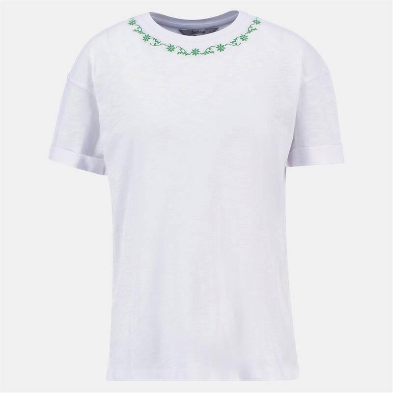 バブアー レディース トップス シャツ Tシャツ Barbour B.Li Cloverford Tee Ld54 White ホワイト