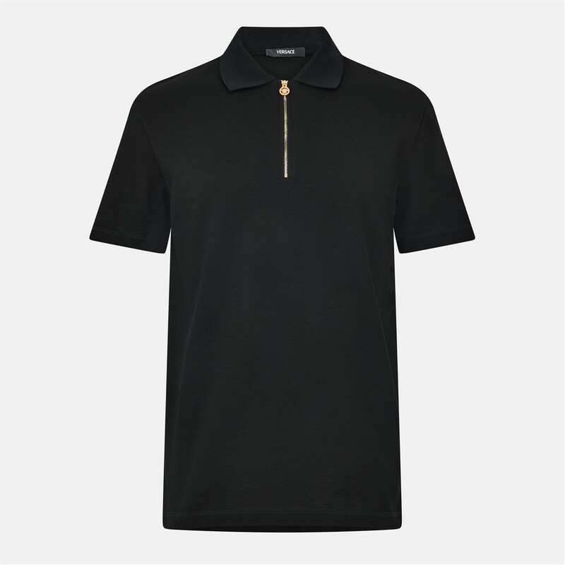 ヴェルサーチ メンズ トップス ポロシャツ Versace Embroid Polo Sn54 Black ブラック|ReVida 店