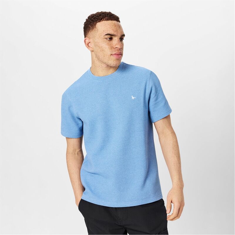 ジャック ウィルス メンズ トップス Tシャツ Jack Wills Bubble Txture Tee Sn53 Sky|ReVida 店