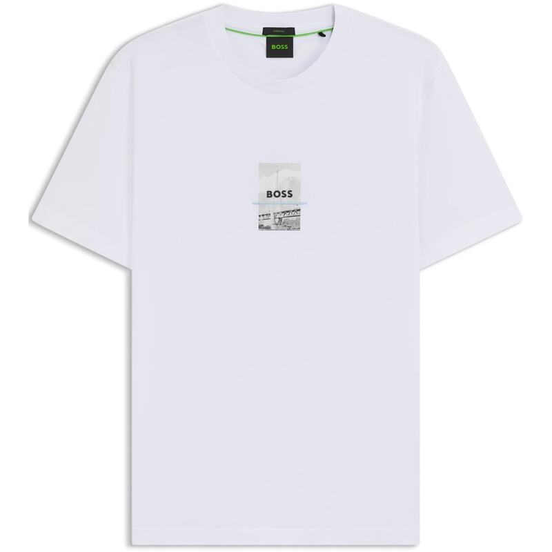 主任者 メンズ トップス プルオーバー Boss Relaxed-Fit T-Shirt White 白いこと