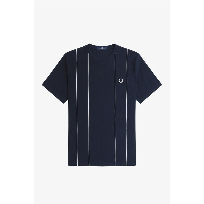 フレッドペリー メンズ トップス Tシャツ Fred Perry Pinstripe T-Shirt Navy 608 ネイビー