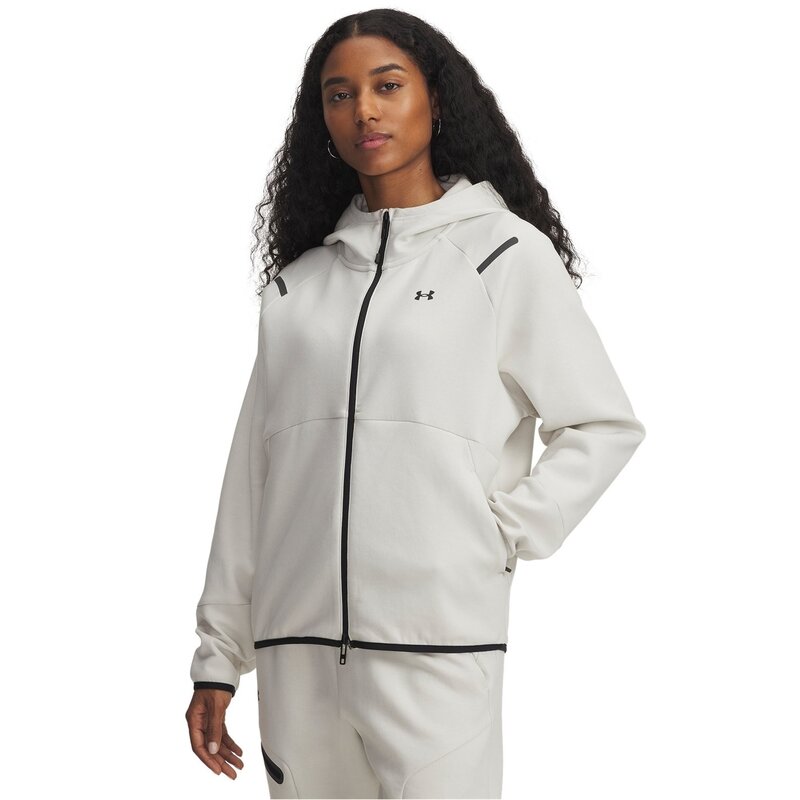 アンダーアーマー レディース アウター パーカー・スウェット フリース Under Armour Armour Unstoppable Fleece Fz Womens Summit White ホワイト|ReVida 店