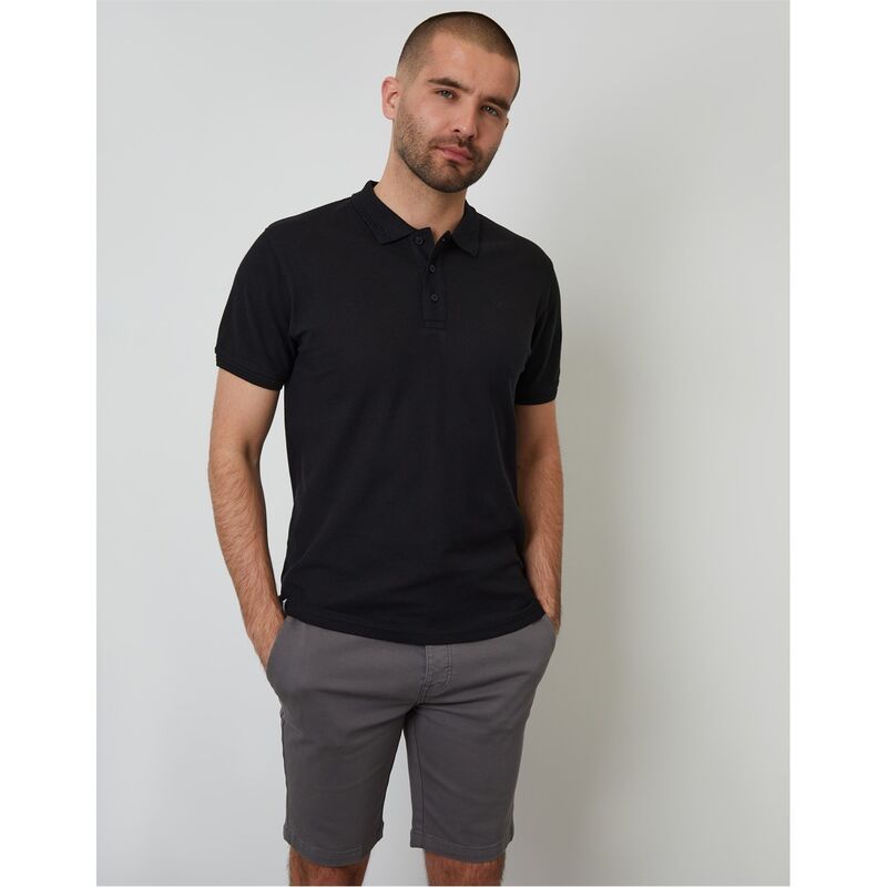 スリードベア メンズ トップス ポロシャツ Threadbare Polo Malbork Sn99 Black ブラック