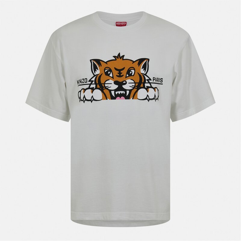 ケンゾー メンズ トップス Tシャツ KENZO KNZO Hpy Tiger Tee Sn54 Off White 02 オフホワイト