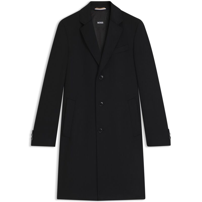 ボス メンズ アウター コート Boss Overcoat Black 001 ブラック