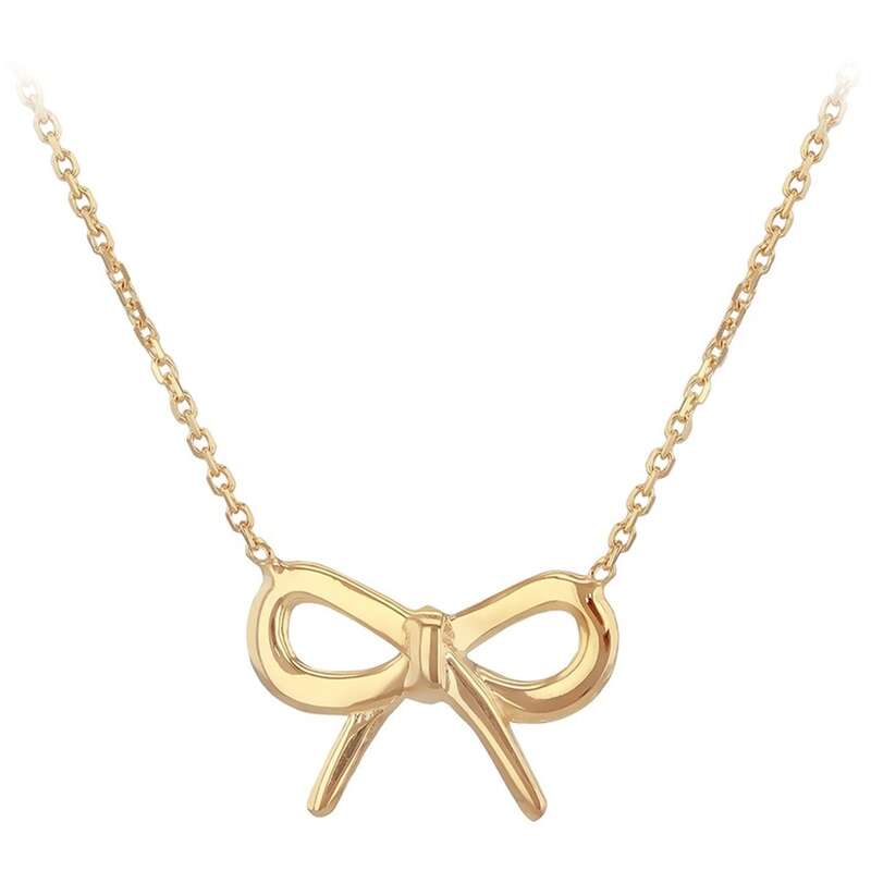 ビー ユー レディース アクセサリー ネックレス・チョーカー・ペンダントトップ レース Be You 9ct Gold Bow Adjustable Necklace Yellow Gold イエロー