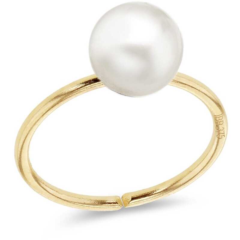 ビー ユー レディース アクセサリー ピアス・イヤリング Be You 9ct Gold Round Fresh Water Pearl Labret Earring Yellow Gold イエロー