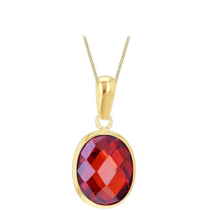 ビー ユー レディース アクセサリー ネックレス・チョーカー・ペンダントトップ レース Be You 9ct Gold Swarovski Oval Drop Necklace Yellow Gold イエロー