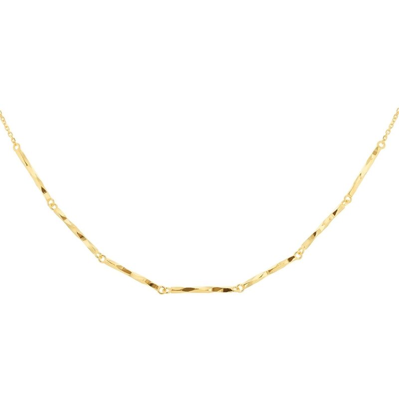 ビー ユー レディース アクセサリー ネックレス・チョーカー・ペンダントトップ レース Be You 9ct Gold Trace Diamond Cut Bar Necklace Yellow Gold イエロー|ReVida 店