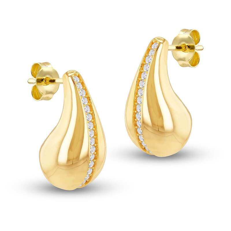 ビー ユー レディース アクセサリー ピアス・イヤリング Be You 9ct Gold CZ Teardrop Stud Earring Yellow Gold イエロー
