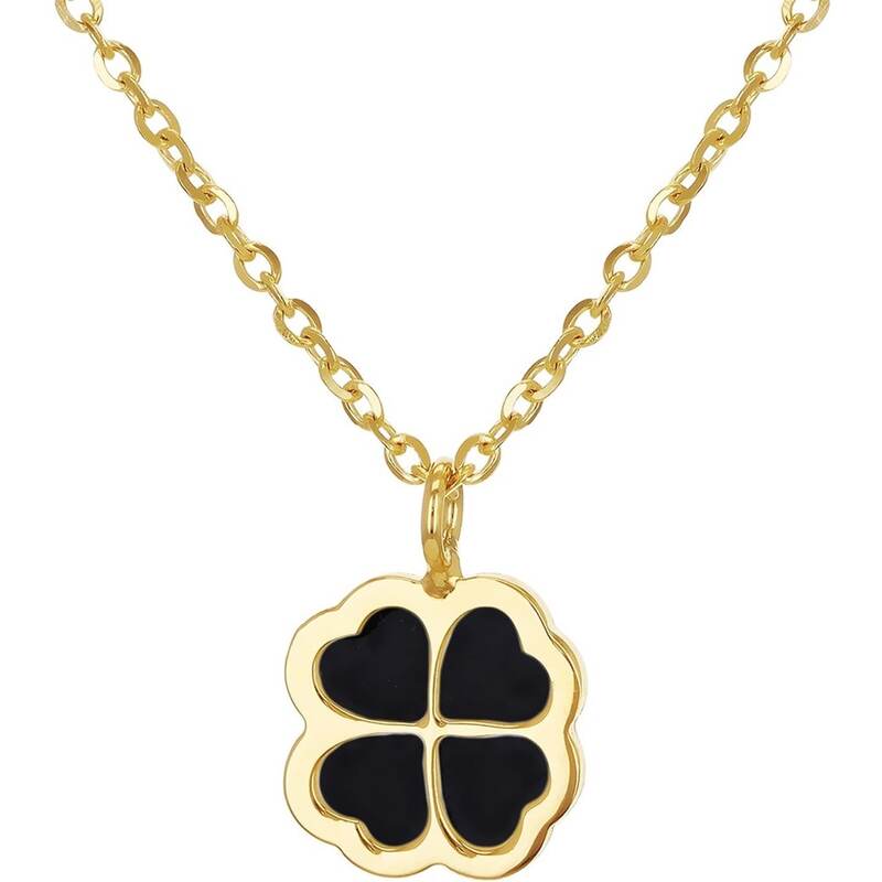 ビー ユー レディース アクセサリー ネックレス・チョーカー・ペンダントトップ レース Be You 9ct Gold Onyx Petal Adjustable Necklace Yellow Gold イエロー｜ReVida 店