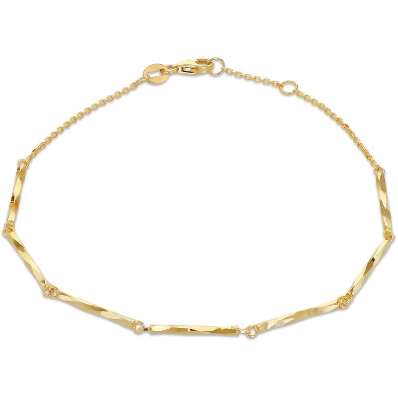 ビー ユー レディース アクセサリー ブレスレット・バングル・アンクレット Be You 9ct Gold Trace Diamond Cut Bracelet Yellow Gold イエロー｜ReVida 店