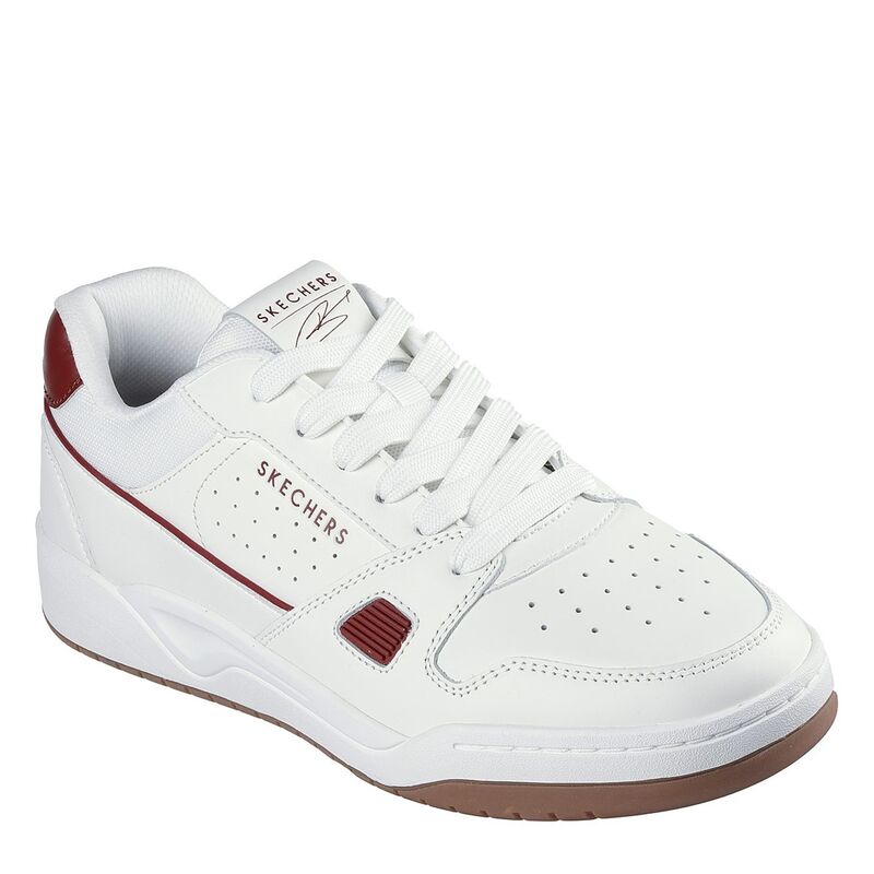 スケッチャーズ メンズ シューズ スニーカー レザー Skechers Harry Kane Collab Leather Fashion S Low-Top Trainers Mens White/Burgundy ホワイト