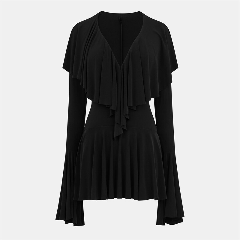 ノーマカマリ レディース トップス ワンピース ミニワンピース フリル ミニ NORMA KAMALI NK Ruffle Mini Dress Ld54 Black ブラック|ReVida 店
