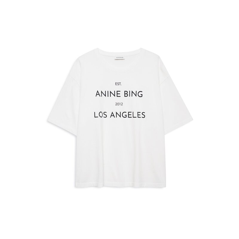 アニービン レディース トップス シャツ Tシャツ ANINE BING Anine Rudy Tee Ld53 Ivory アイボリー