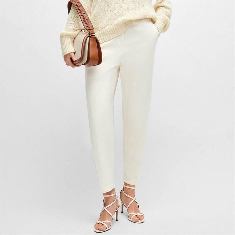 ボス レディース ボトムス カジュアルパンツ パンツ Boss Tolinda-D Elasticed Waistband Trousers White ホワイト|ReVida 店