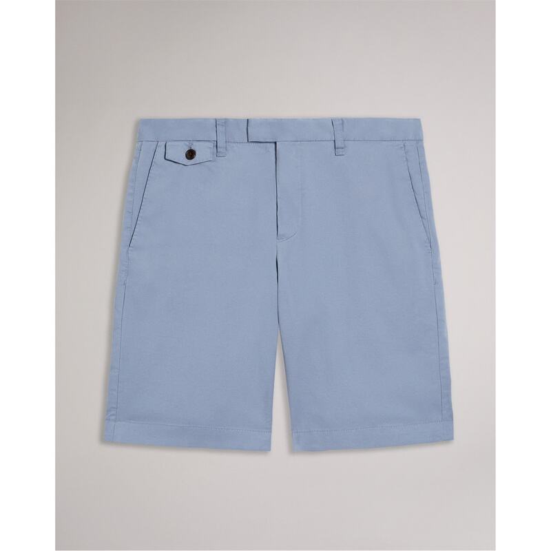 テッドベーカー メンズ ボトムス 二分の一ズボン下・さる股引き Ted Baker Ted Chino Short 錫54 Mid-Blue 青色 メンズファッション-ズボン・パンツ