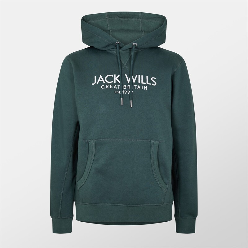 ジャック ウィルス メンズ アウター パーカー・スウェット ロゴ パーカー Jack Wills Batsford Logo Hoodie Dark Pine