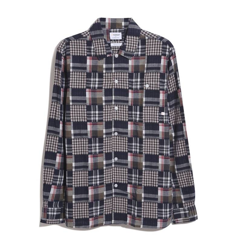 ファーラー メンズ トップス シャツ Farah Womack Ls Sn99 True Navy ネイビー｜ReVida 店