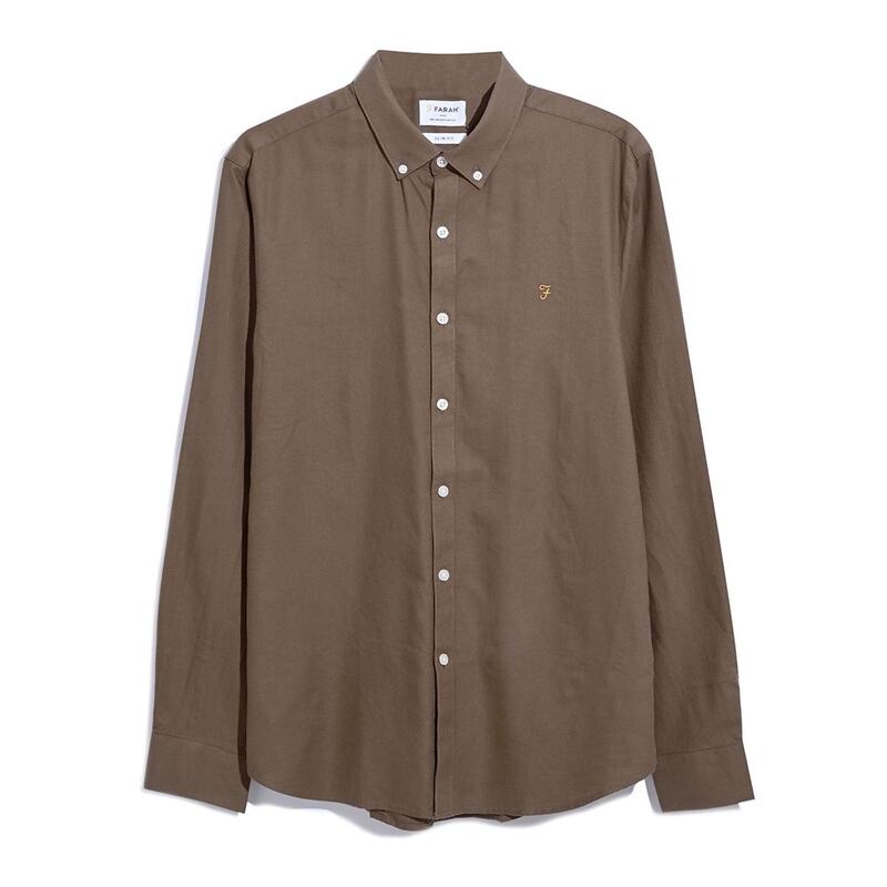 ファーラー メンズ トップス シャツ オックスフォード Farah Oxford Long Sleeve Shirt Mid Brown ブラウン 8,985円