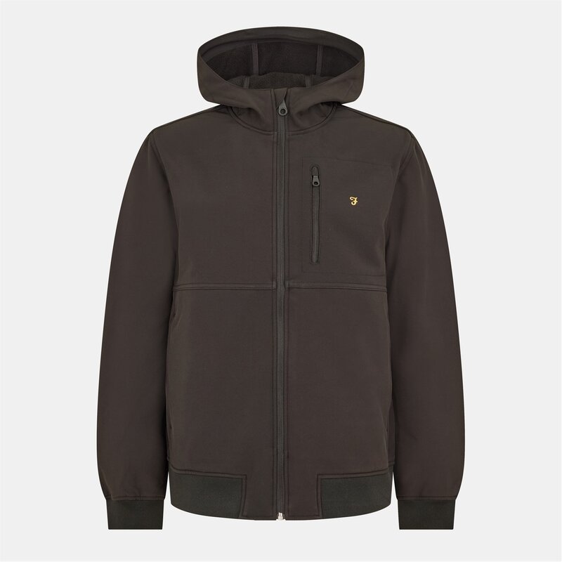 ファーラー メンズ アウター ジャケット・ブルゾン Farah Rudd Sftshll Sn99 Black ブラック|ReVida 店