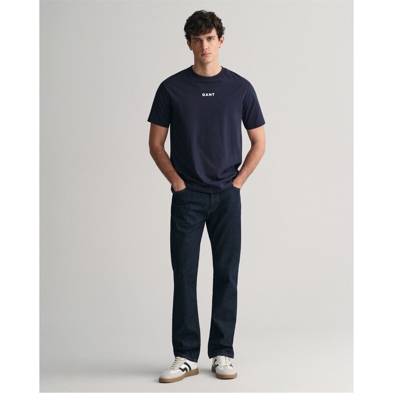 ガント メンズ ボトムス デニムパンツ レギュラーフィット ジーンズ Gant Regular Fit Jeans Dark Blue ブルー｜ReVida 店