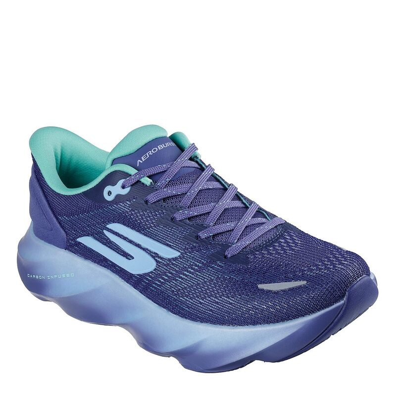 スケッチャーズ レディース シューズ スニーカー Skechers AERO Burst Running Trainers Ladies Purple/Aqua アクア