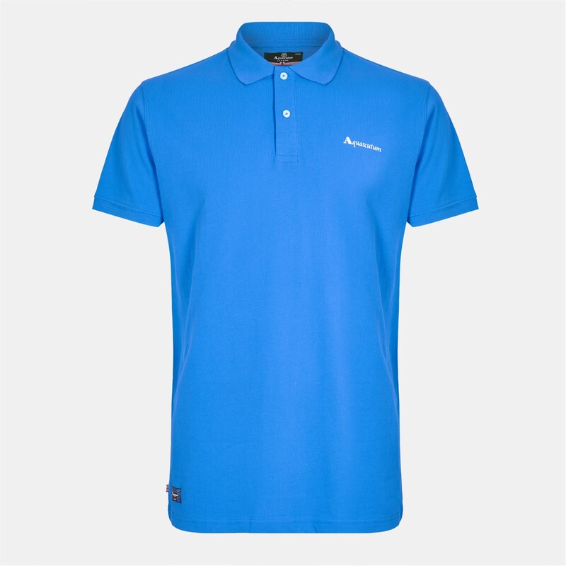 アクアスキュータム メンズ トップス ポロシャツ Aquascutum Ss Polo Sn99 Royal/White ホワイト