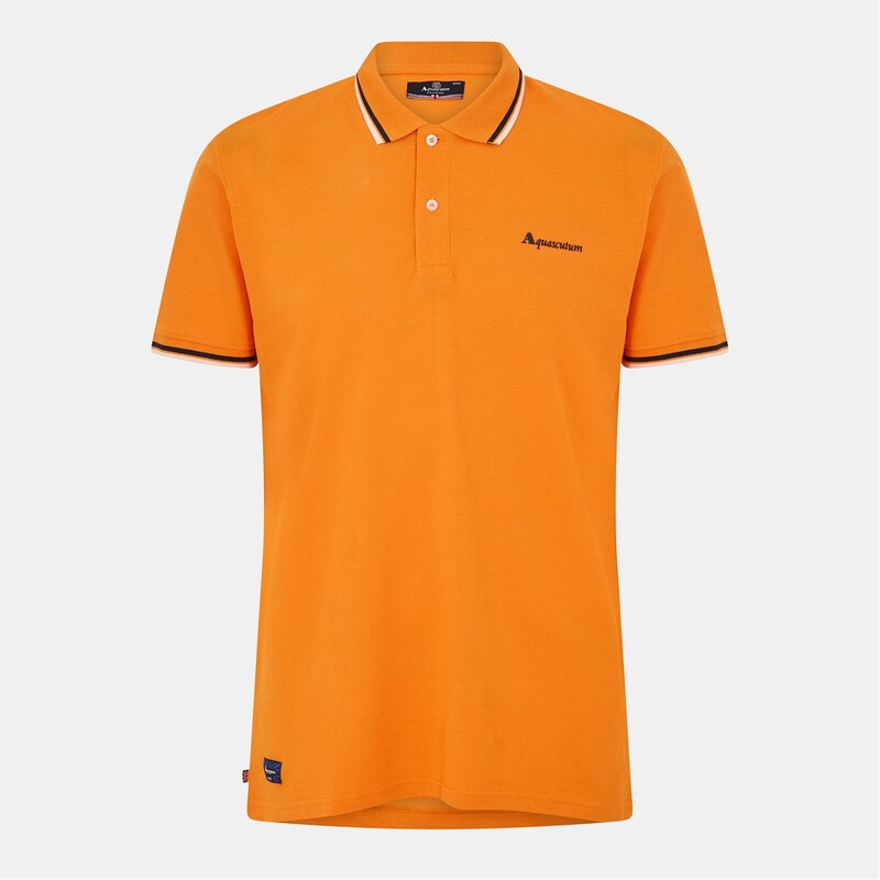 アクアスキュータム メンズ トップス スポーツシャツ Aquascutum StSs Polo 錫99 Orange オレンジ色