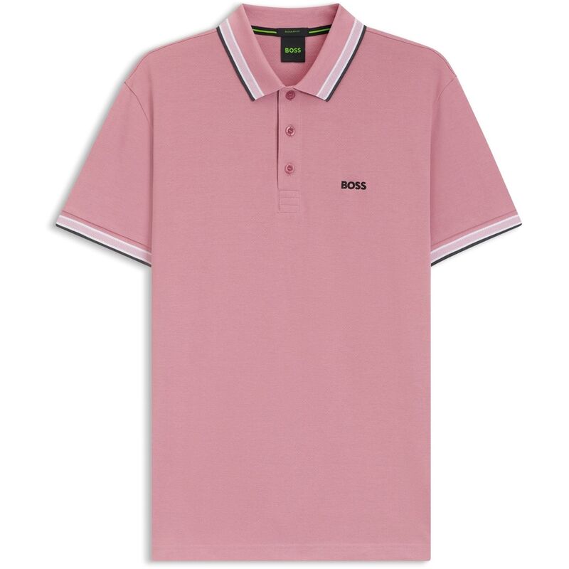ボス メンズ トップス Tシャツ ポロシャツ Boss Paddy Polo Mens Open Pink 690 ピンク
