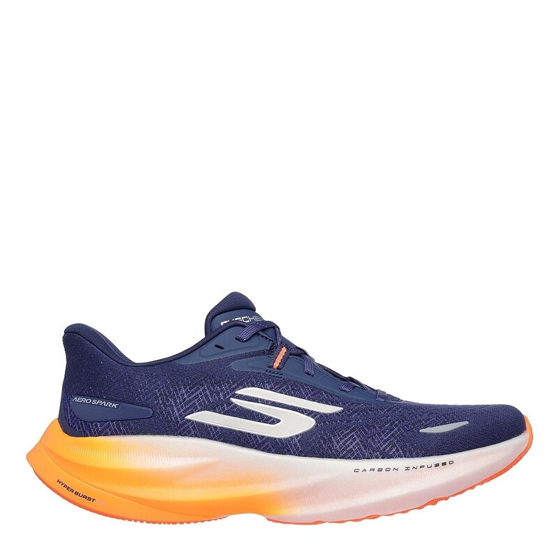 スケッチャーズ メンズ シューズ スニーカー Skechers AERO Spark Running Trainers Mens Navy/Orange ネイビー