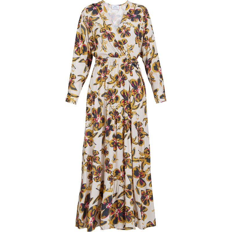 ジーナバッコーニ レディース トップス ワンピース Gina Bacconi ROSALEE Belted Dress BEIGE CREAM クリーム|ReVida 店