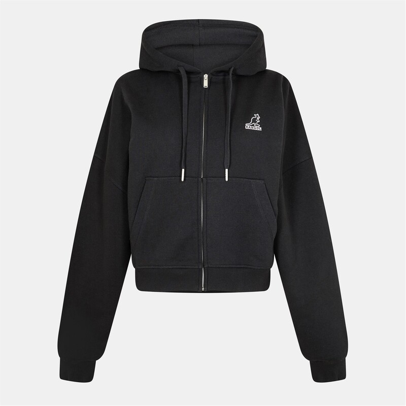 カン行き先 レディース アウター パーカー・スウェット パーカー Kangol Zip Hoodies Ld62 Black 黒いこと